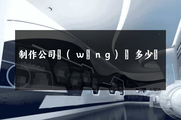 制作公司網(wǎng)頁多少錢