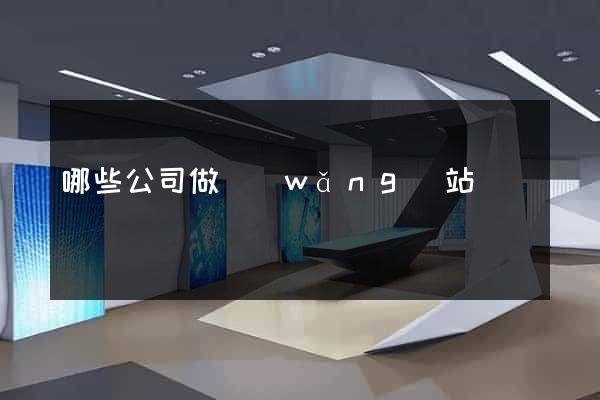 哪些公司做網(wǎng)站