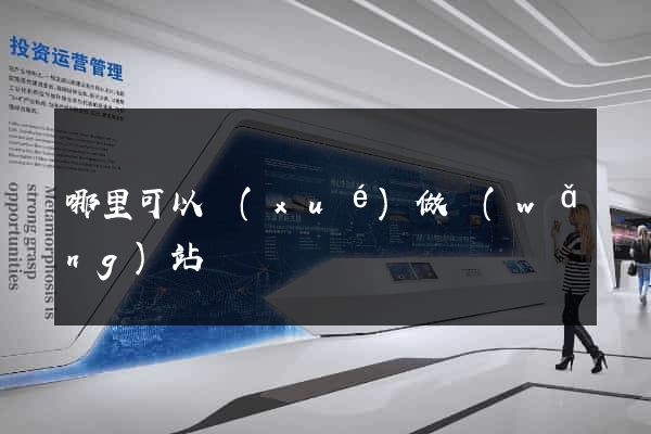 哪里可以學(xué)做網(wǎng)站