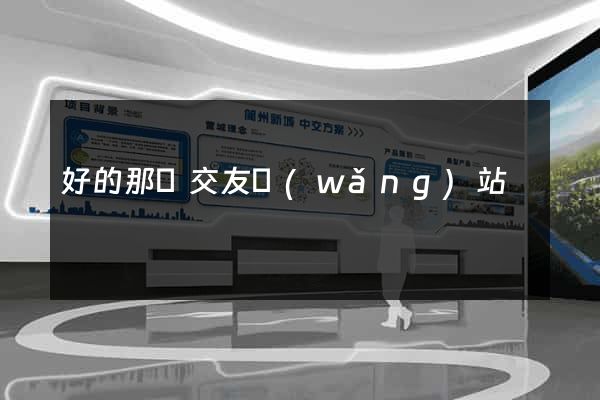 好的那種交友網(wǎng)站