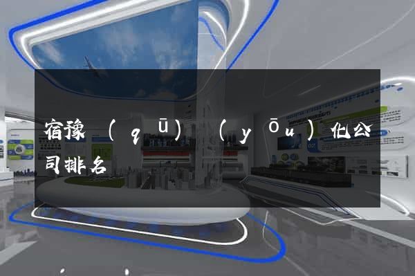 宿豫區(qū)優(yōu)化公司排名