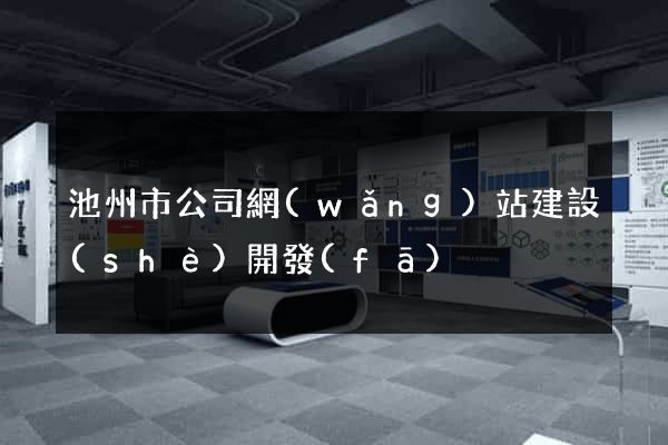 池州市公司網(wǎng)站建設(shè)開發(fā)