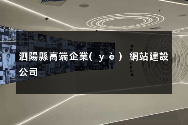 泗陽縣高端企業(yè)網站建設公司