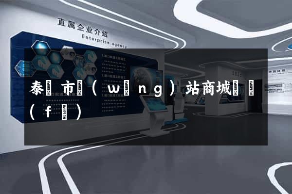 泰興市網(wǎng)站商城開發(fā)