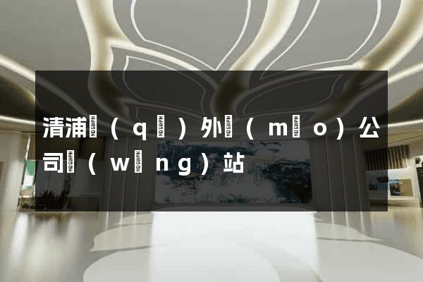 清浦區(qū)外貿(mào)公司網(wǎng)站