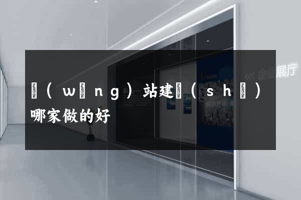 網(wǎng)站建設(shè)哪家做的好