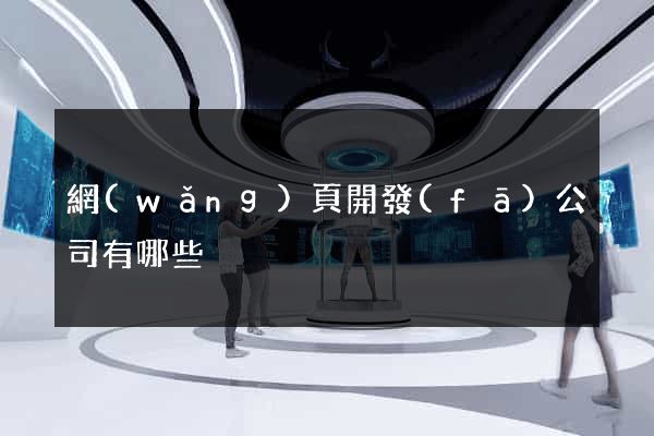 網(wǎng)頁開發(fā)公司有哪些