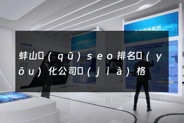 蚌山區(qū)seo排名優(yōu)化公司價(jià)格
