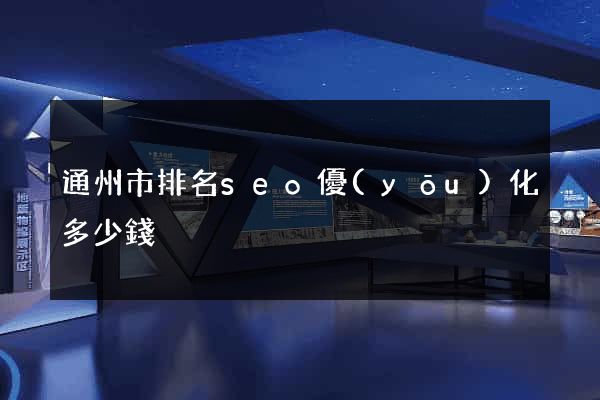 通州市排名seo優(yōu)化多少錢