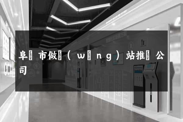 阜陽市做網(wǎng)站推廣公司
