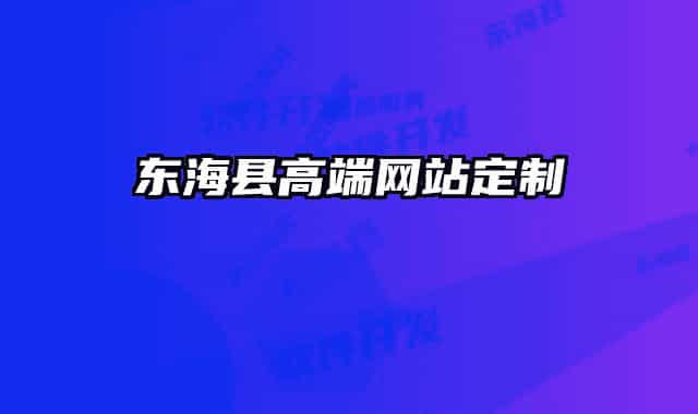 東?？h高端網(wǎng)站定制